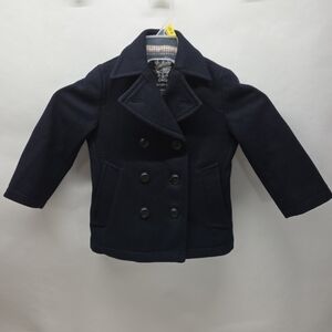 Daks Little Navy Blue Pea Coat For Boys 3T